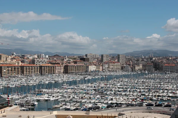Kilátás a kikötő város Marseille — Stock Fotó