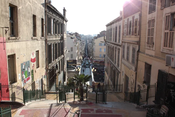 Marseilles Altstadtstraße — Stockfoto