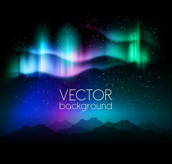 Aurora borealis abstrakter Hintergrund — Stockvektor