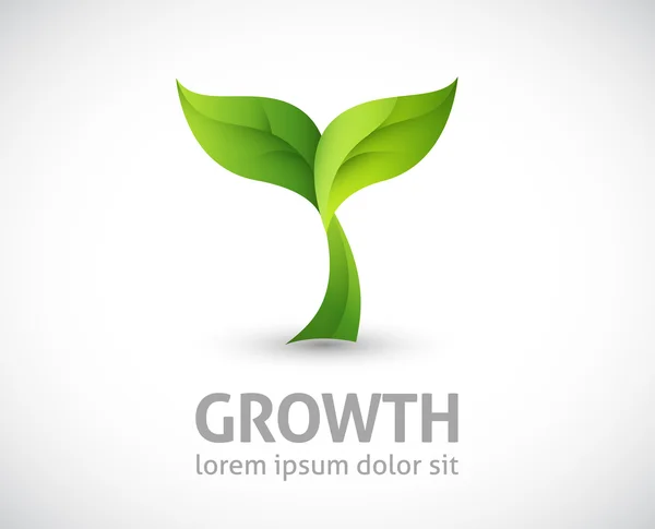 Logo diseño verde — Vector de stock