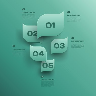 vektör çevre tasarım trend - infographics yeşil yaprak