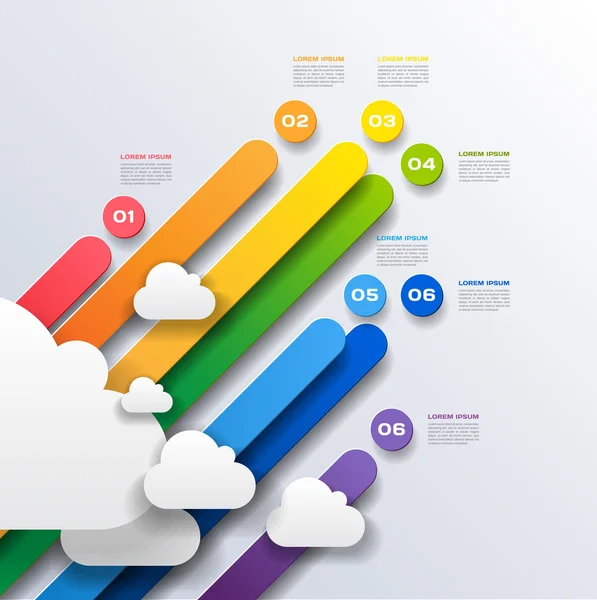 Resumo fundo de negócios arco-íris infográficos - vetor — Vetor de Stock