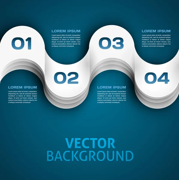 Abstracte 3d papier infographics vector achtergrond — Stockvector