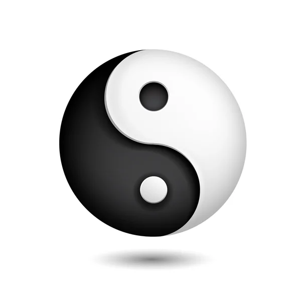 Yin Yang symbol vektor — Stockový vektor