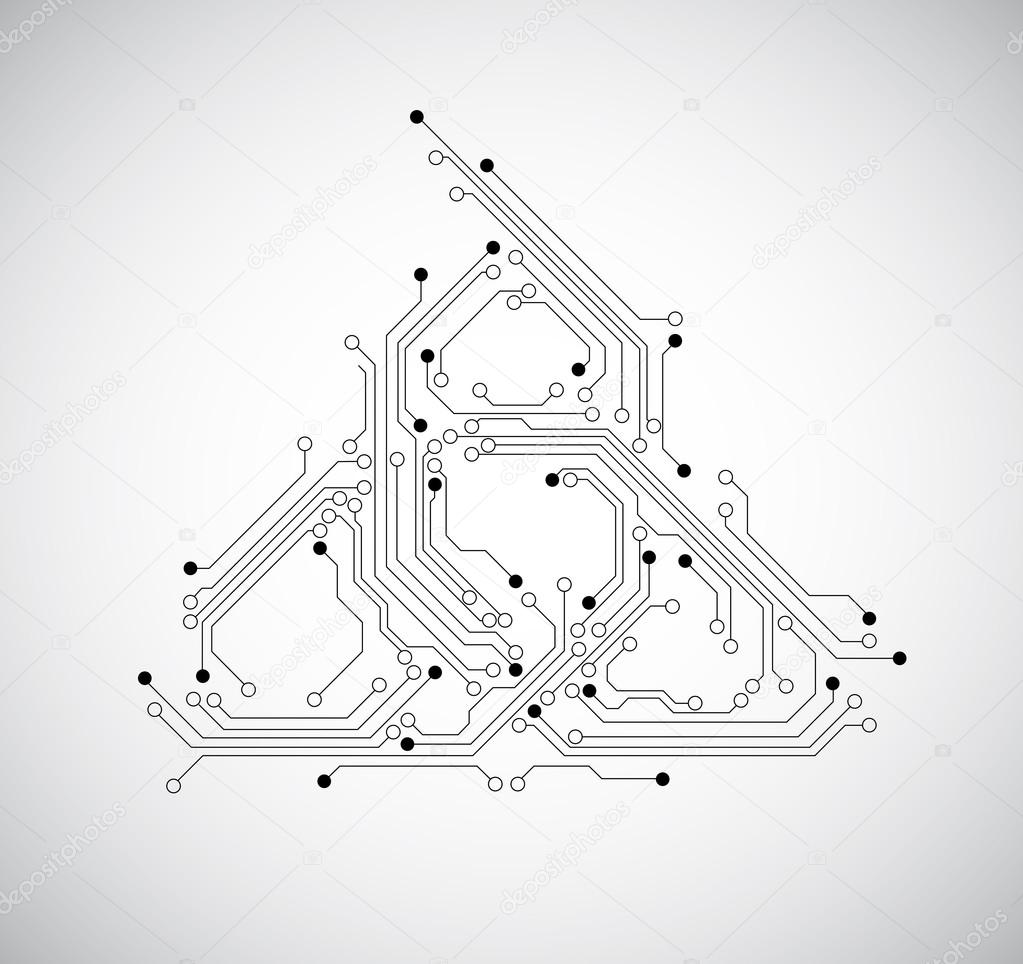 Abstract circuit board background - vector Stock Vector by ©silvertiger ...