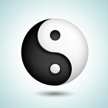 harmony symbol yin yang icon vector clipart