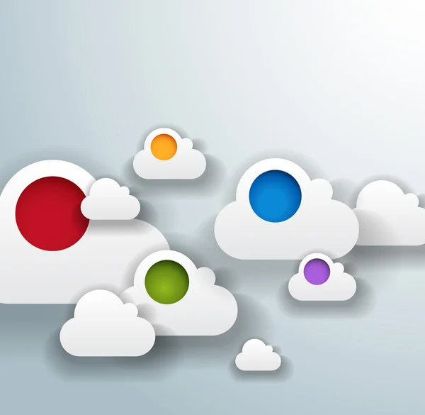 雲インフォ グラフィック 3 d ベクトルの背景 — ストックベクタ