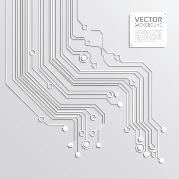 Arrière-plans abstraits de carte de circuit 3D - vecteur — Image vectorielle