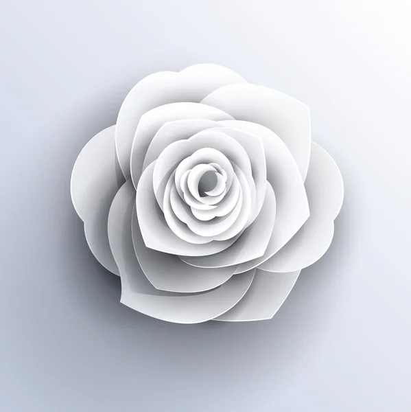 Blomma logo rosa form vektor origami — Stock vektor