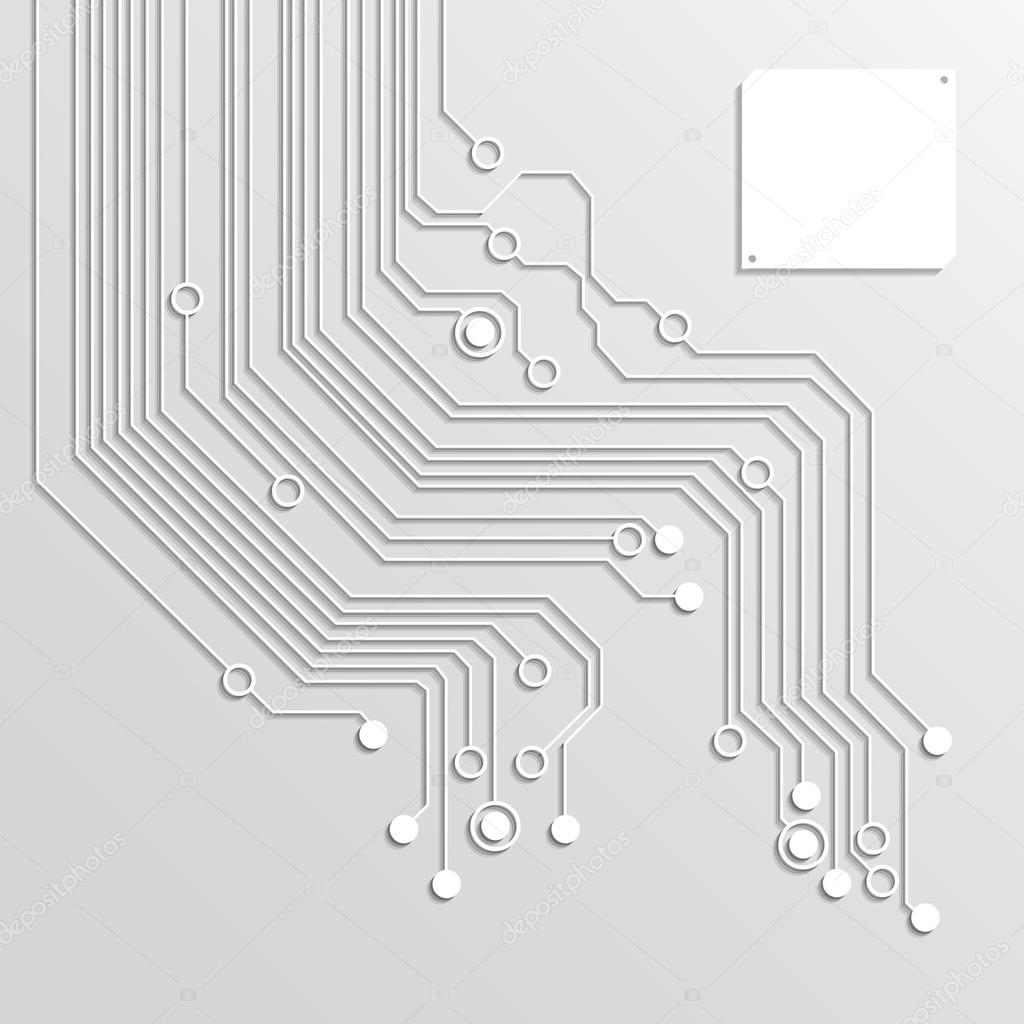 3d circuit board abstract backgrounds - vector