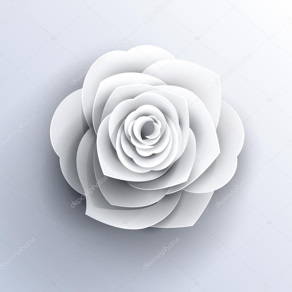 flower logo rose shape vector origami