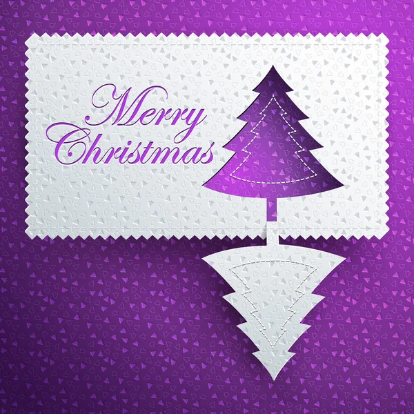 아름 다운 크리스마스 인사말 카드 배경 3d 종이 예술 로열티 프리 스톡 벡터