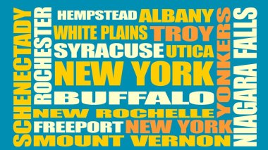 New York state cities list clipart