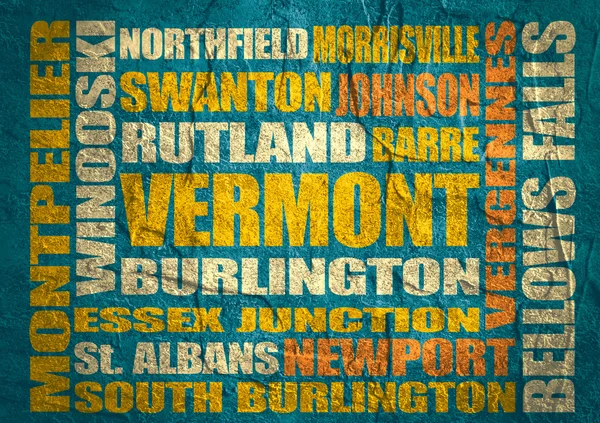 Vermont lista de ciudades estatales — Foto de Stock