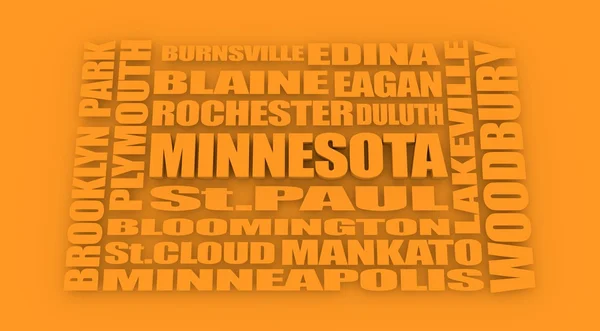 Minnesota state cities list — Stock Photo, Image