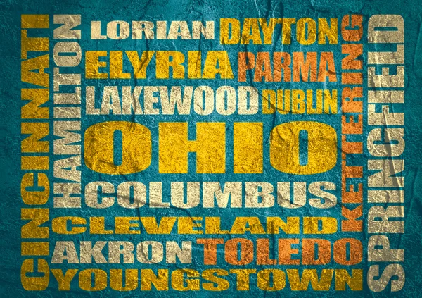 Ohio state cities list — Stock Photo, Image