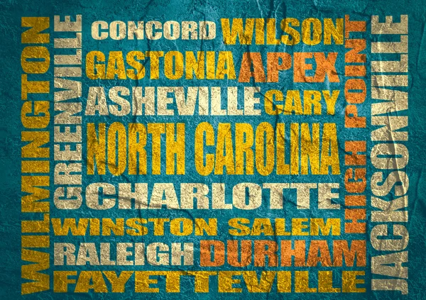Lista de ciudades estatales de Carolina del Norte — Foto de Stock