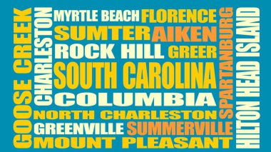 South Carolina state cities list  clipart