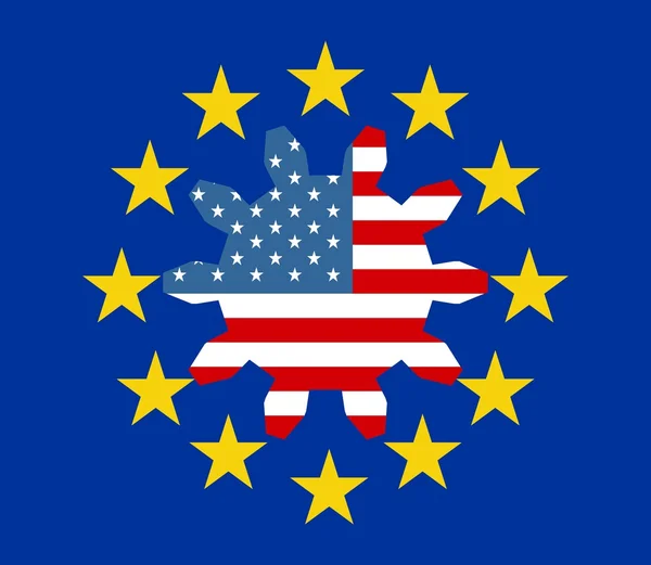 TTIP - Partenariat transatlantique de commerce et d'investissement — Image vectorielle