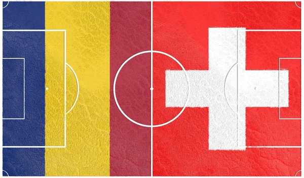 Rumunia vs Szwajcaria Mistrzostwa Europy w piłce nożnej 2016 — Zdjęcie stockowe