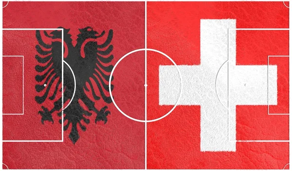 Albania vs Switzerland europe football championship 2016 — Zdjęcie stockowe