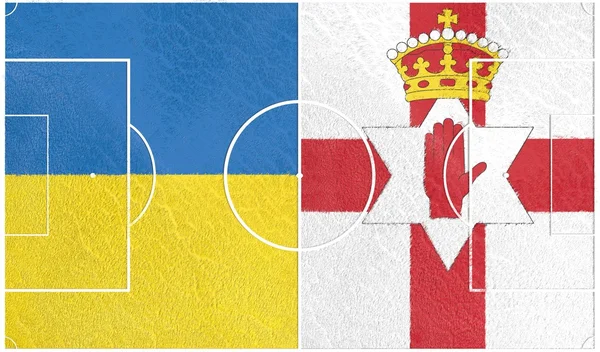 Ukrainische gegen nordirische Fußballmeisterschaft 2016 — Stockfoto