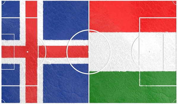 Iceland vs Hungary Europe football championship 2016 — Zdjęcie stockowe