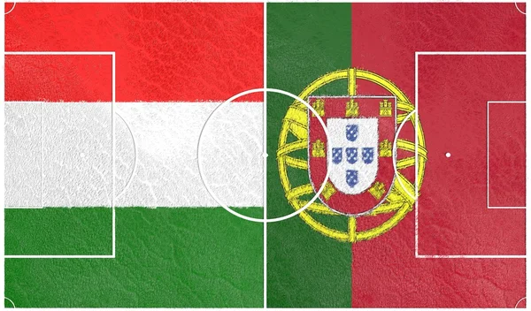 Magyarország vs portugáliai labdarúgó-Európa-bajnokság 2016 — Stock Fotó