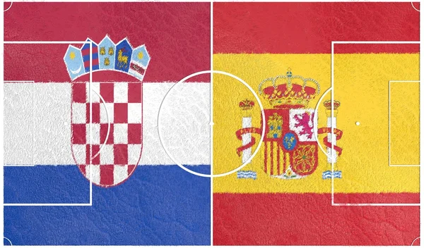 Croatia vs Spain Europe  football championship 2016 — Stockfoto