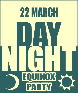 Spring equinox day party banner clipart