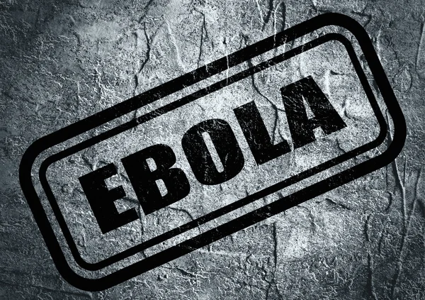 Stamp with ebola text over grunge background — Stock Photo, Image