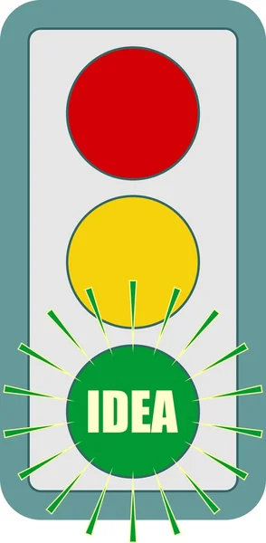 Symbolem semaforu. Blikající zelená — Stockový vektor