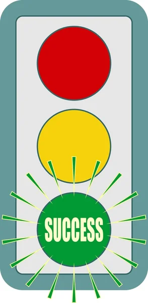 Símbolo semáforo. Parpadeando verde — Vector de stock