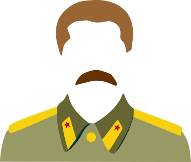 Vector portrait of Joseph Stalin clipart