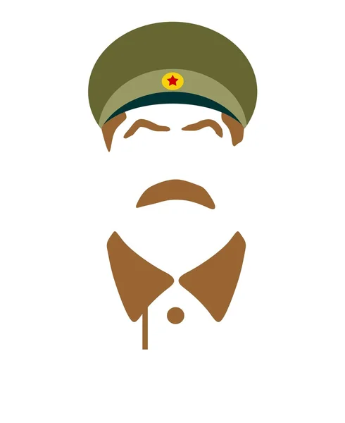 Векторный портрет Иосифа Сталина — стоковый вектор