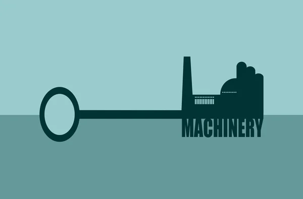 Векторная иллюстрация концепции рукоятки с ключом от машины — стоковый вектор