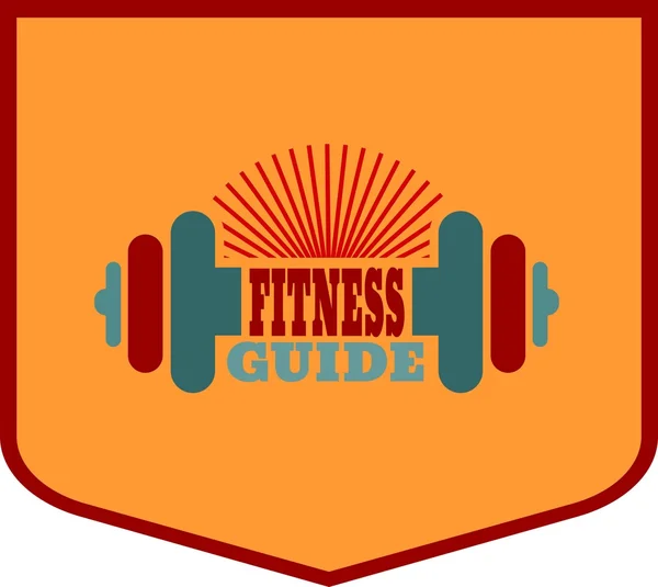 Texte du guide de conditionnement physique. Gym et Fitness image relative — Image vectorielle