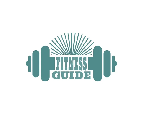 健身指南文本。健身房和健身相对图像 — 图库矢量图片
