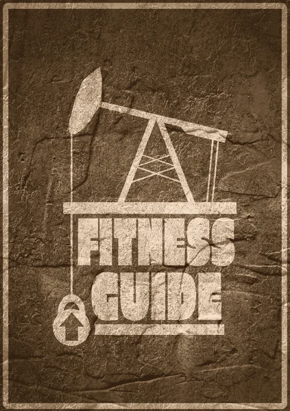 Fitness-Ratgeber-Text. Fitness und Fitness relatives Image — Stockfoto