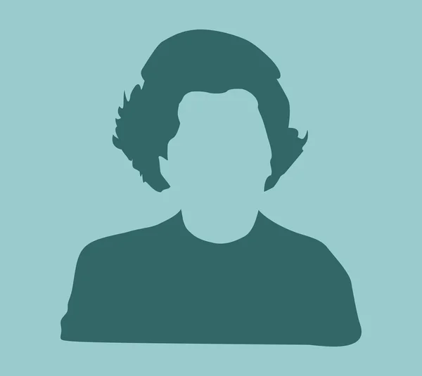 Margaret Thatcher, Premier ministre britannique. Portrait de silhouette de style plat simple — Image vectorielle