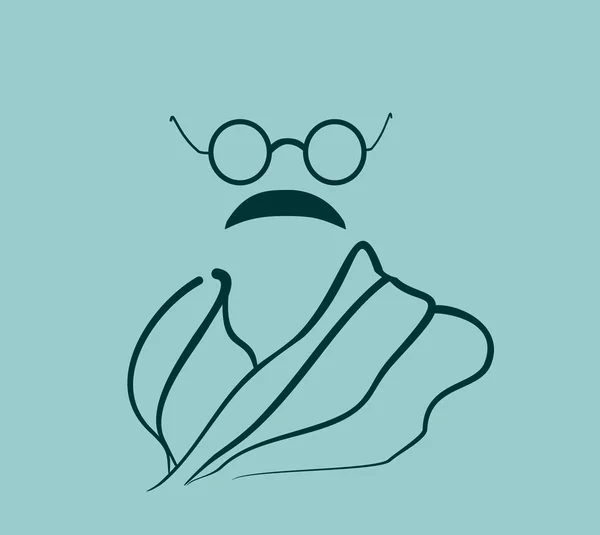 Portrait de style symptomatique du Mahatma Gandhi — Image vectorielle