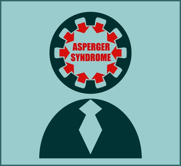 Icône design plat. Syndrome d'Asperger — Image vectorielle