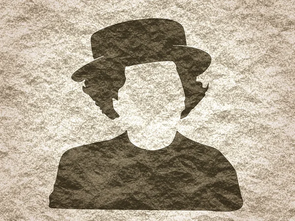 Vintage woman silhouette — Stock Photo, Image
