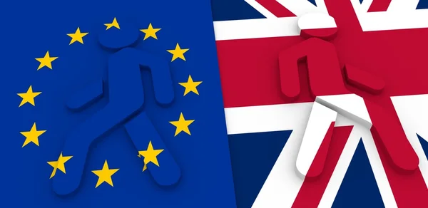 İngiltere Avrupa Birliği'nden çıkın. Brexit metafor