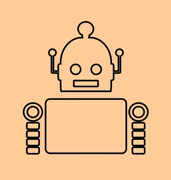 Leuke vintage robot — Stockvector