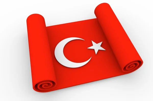 Rotolo di carta strutturato dalla bandiera della Turchia — Foto Stock