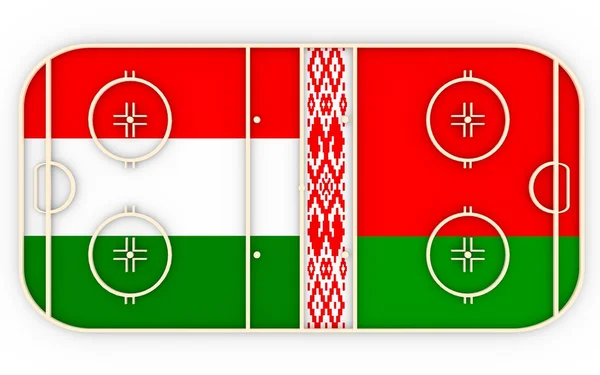 Hungary vs Belarus. Ice hockey competition 2016 — Stock Photo, Image