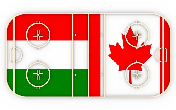 Ungern vs Kanada. Ishockey tävling 2016 — Stockfoto