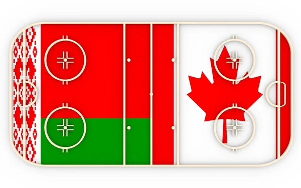 Vitryssland vs Kanada. Ishockey tävling 2016 — Stockfoto