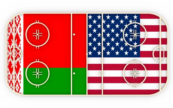 Belarus vs USA. Ice hockey competition 2016 — Stock Photo, Image